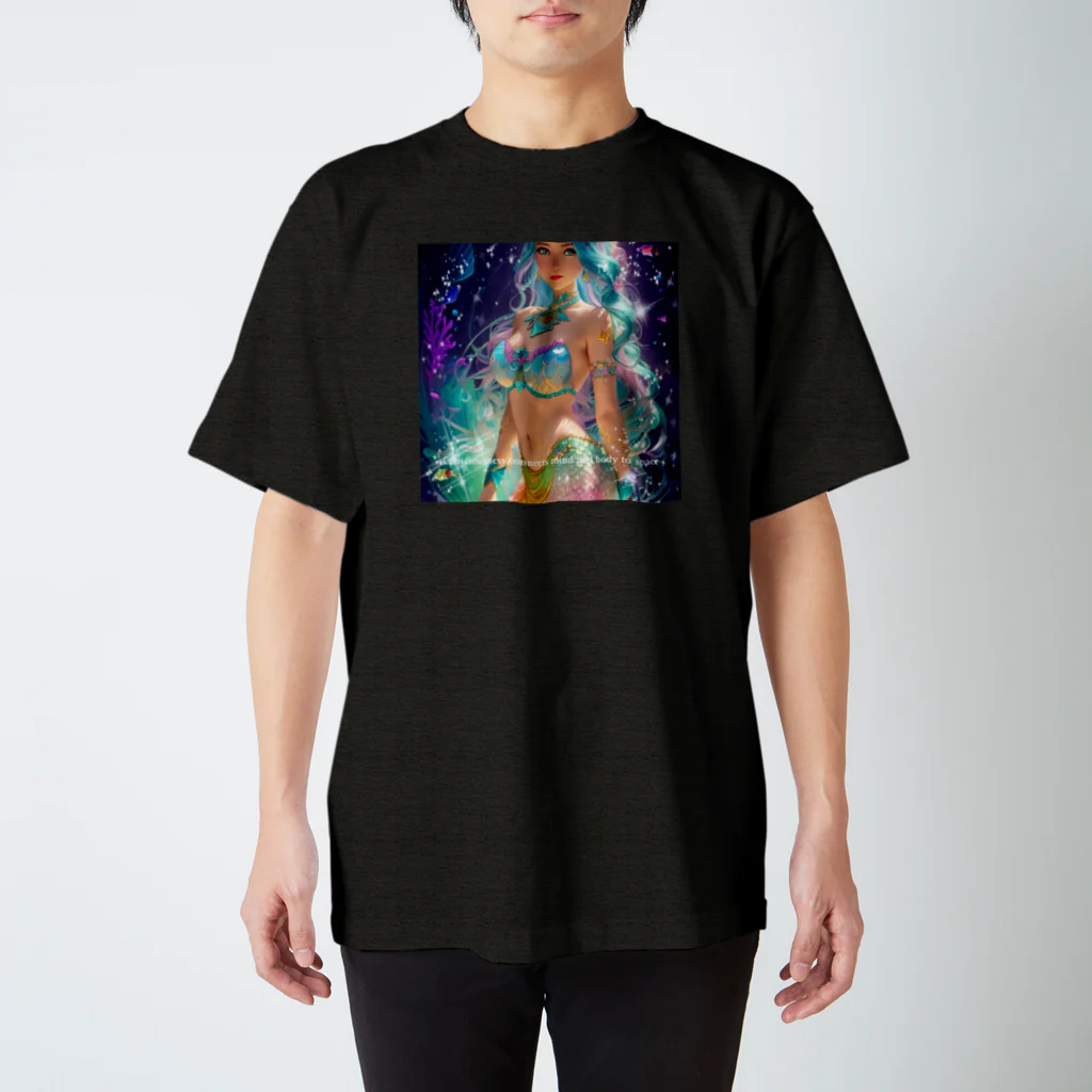 💖宇宙整体♪🌈♪こころからだチャンネル♪💖のConsciousness connects mind and body to space スタンダードTシャツ