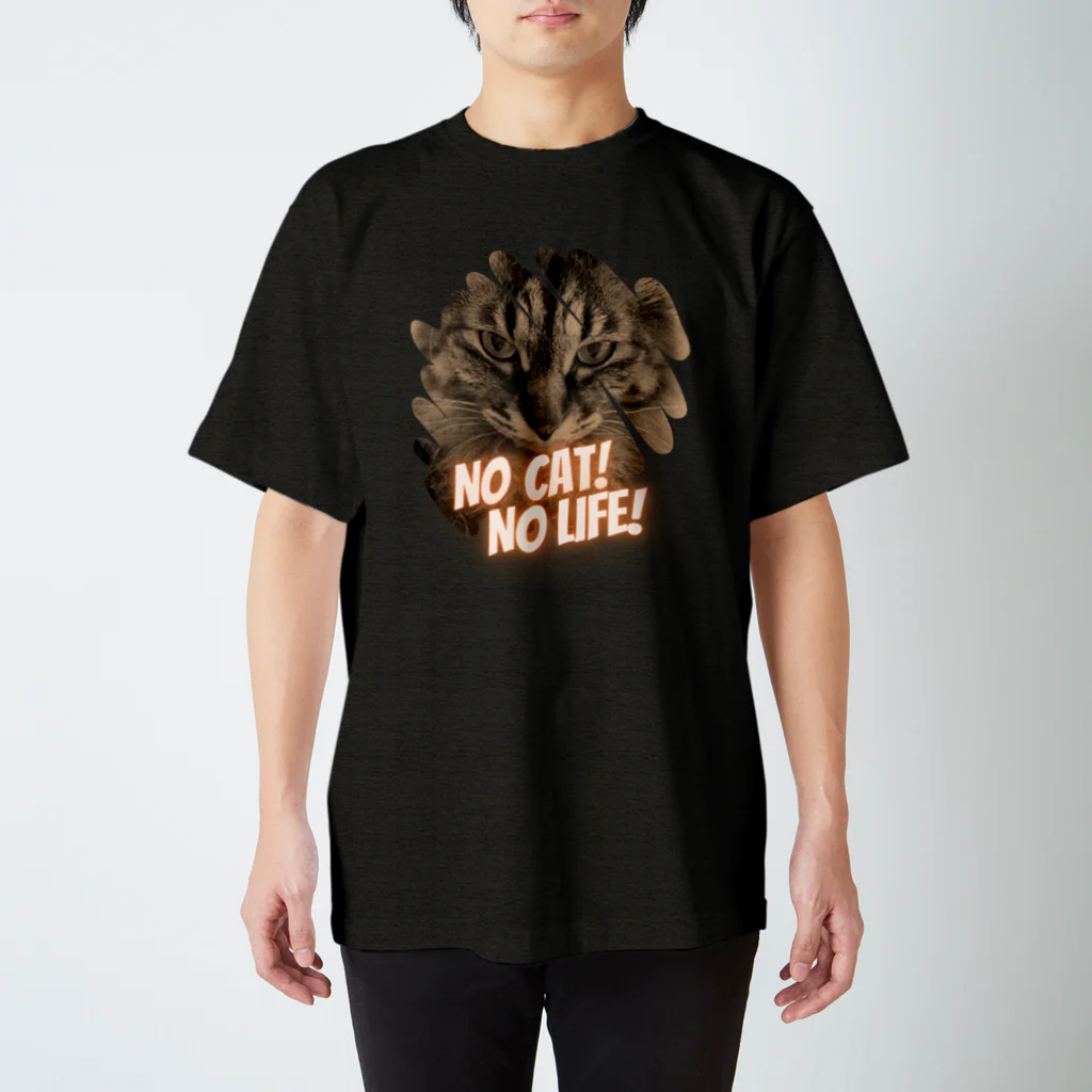 Lyra MoonpawのNO CAT! NO LIFE! Regular Fit T-Shirt