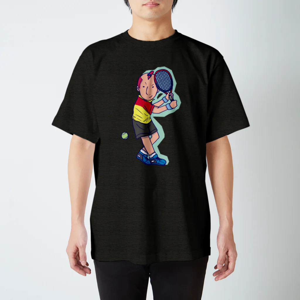 Oedo CollectionのTennis Player Boy／濃色Tシャツ スタンダードTシャツ