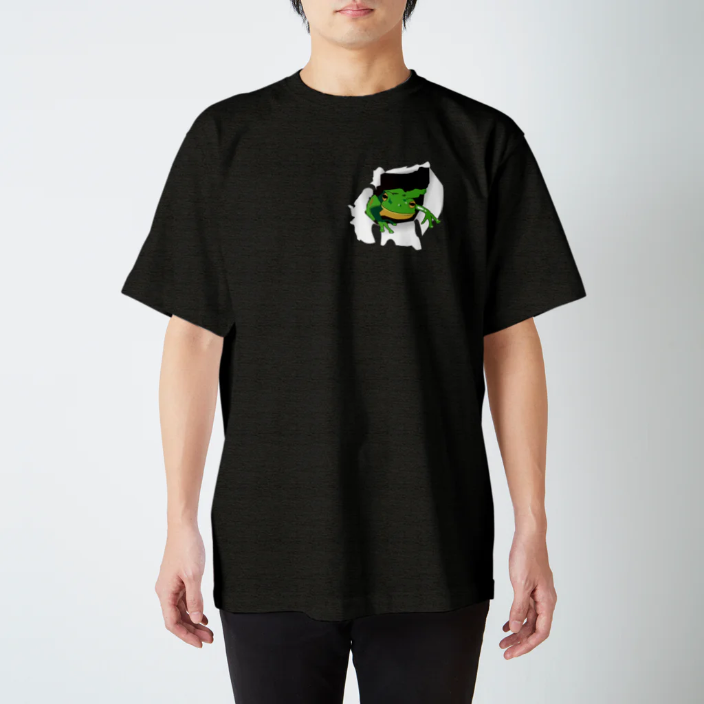 Drecome_Designの破れから蛙 スタンダードTシャツ