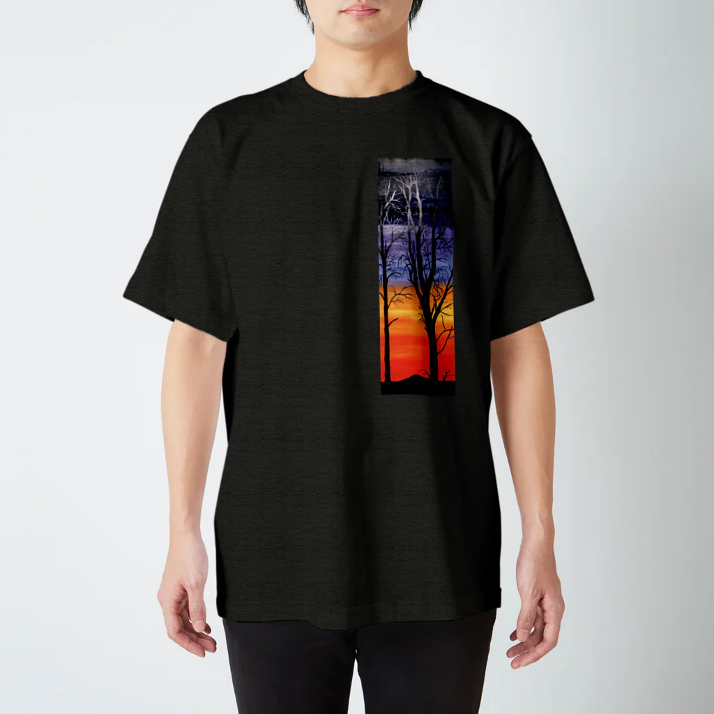 13's SHOPの油彩画『黄昏れ』 Regular Fit T-Shirt