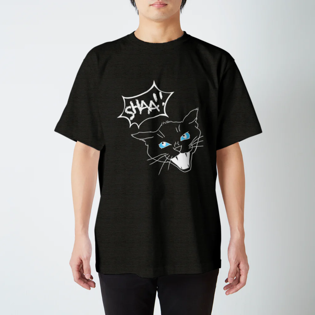 猫耳亭白猫の猫大好き人生ツアー(white) スタンダードTシャツ