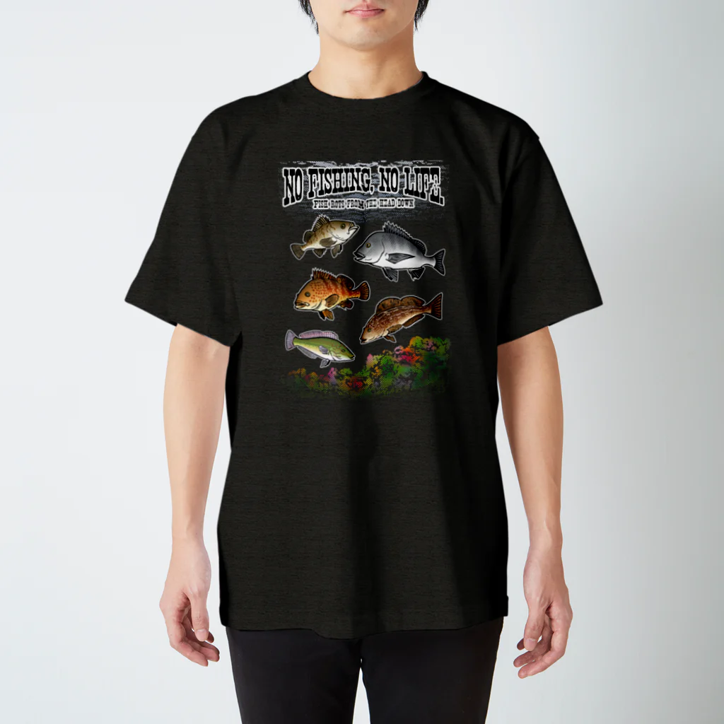 猫と釣り人のFISHING_S2C Regular Fit T-Shirt