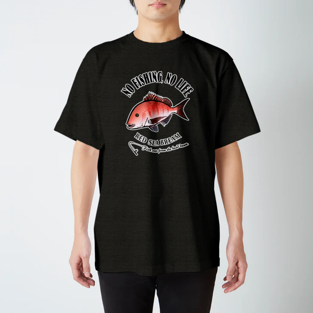 猫と釣り人のMADAI_EB_1CW スタンダードTシャツ