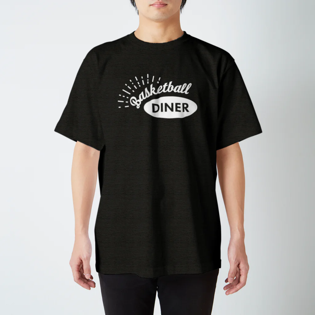 Basketball DinerのBasketball Diner ロゴ白 Regular Fit T-Shirt