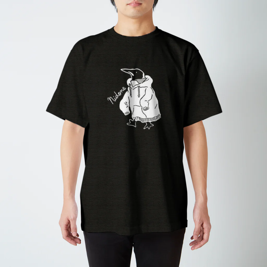 nidone.worksのペンギンパーカー（白） スタンダードTシャツ