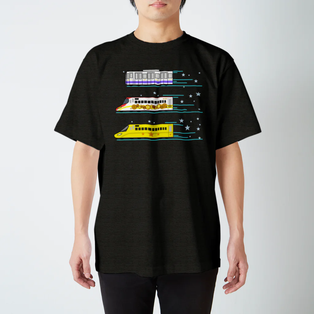 millionmirrors!のはたらくでんしゃ(先頭車両キラキラ) Regular Fit T-Shirt