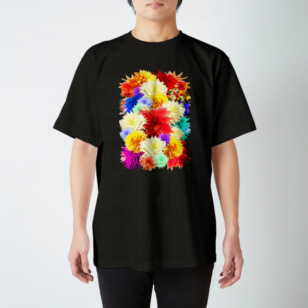 Cɐkeccooのボタニカル柄-花柄-モード好きに-カラフル Regular Fit T-Shirt