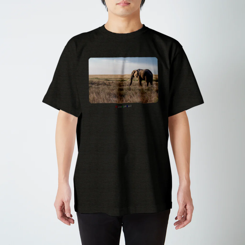 paweyetailの大草原の大きなゾウ スタンダードTシャツ