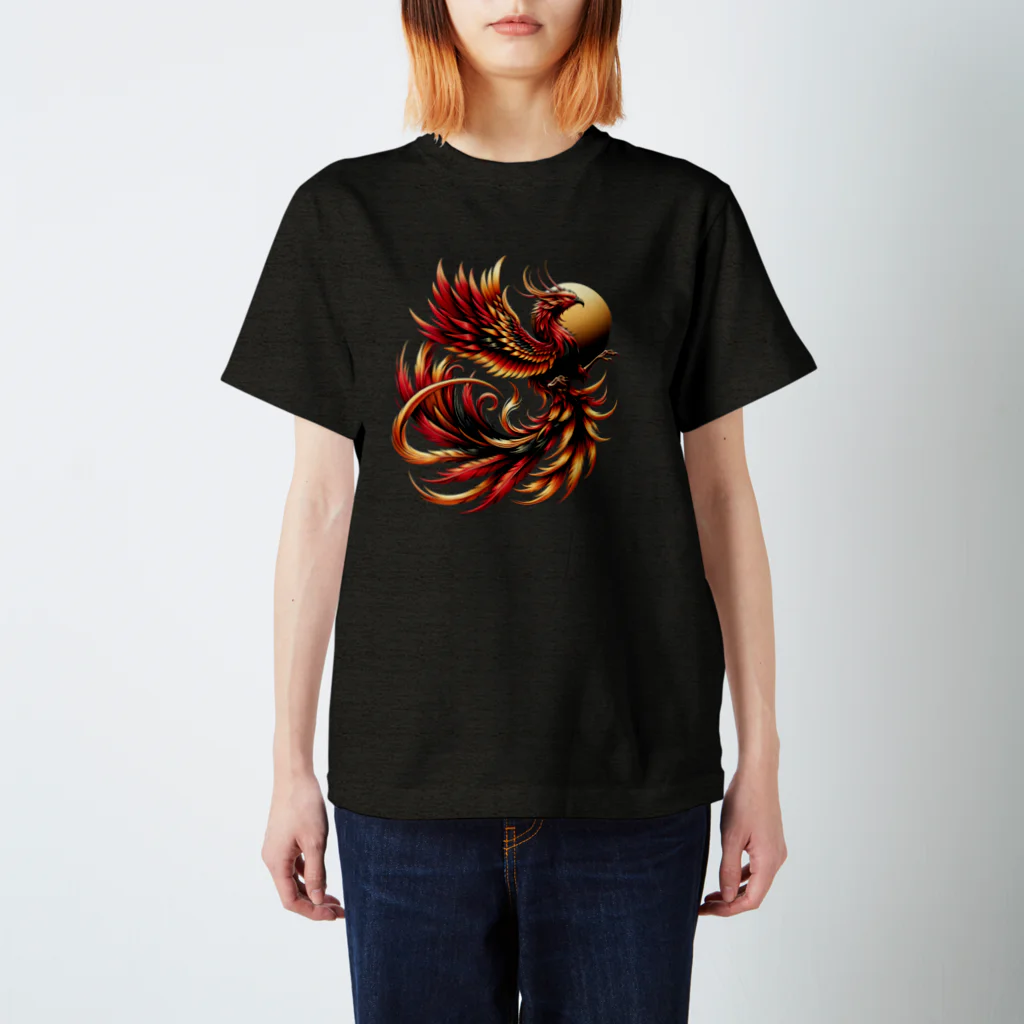 Team BlackPadsの炎舞鳳凰 - Blaze Phoenix Tee" Regular Fit T-Shirt