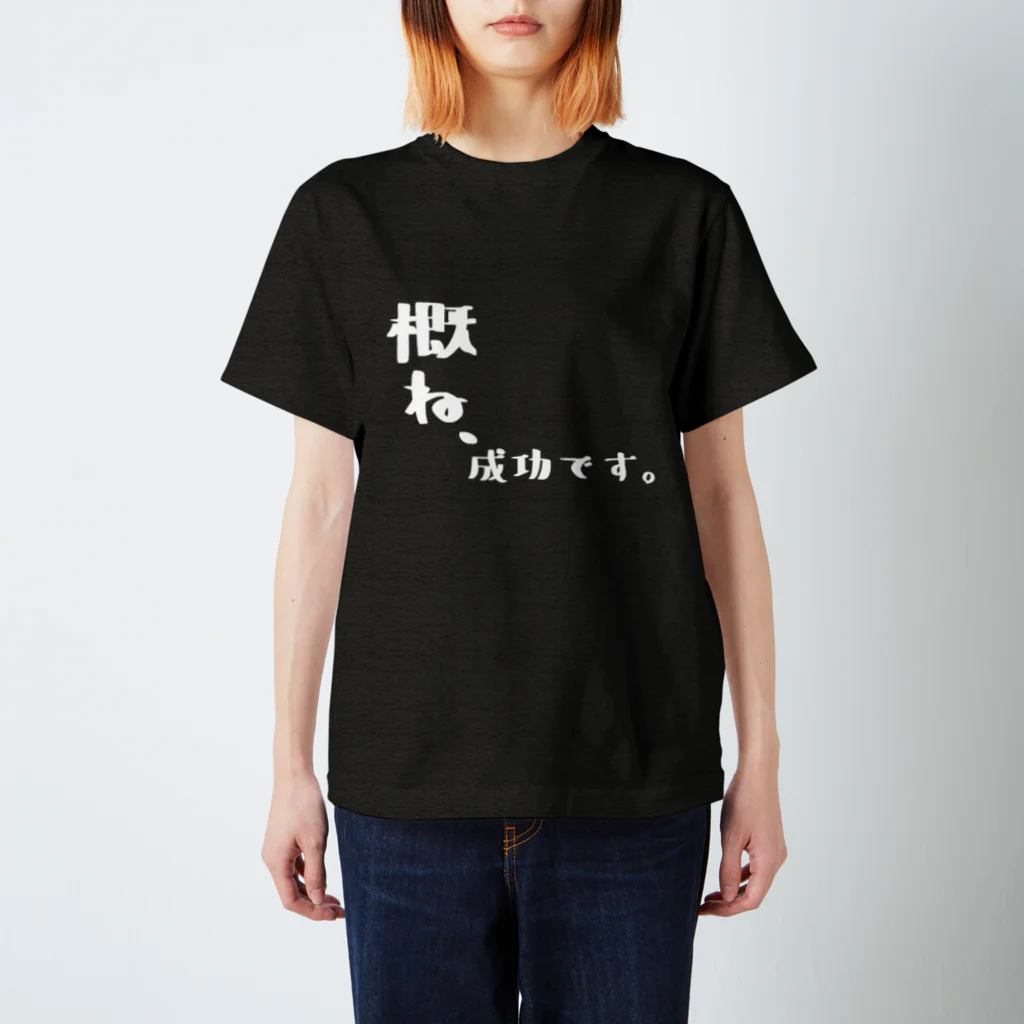 ろみの概ね成功・黒 Regular Fit T-Shirt