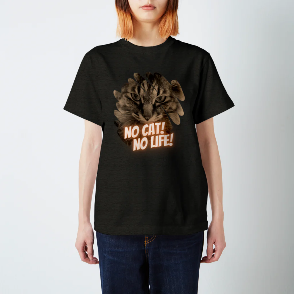 Lyra MoonpawのNO CAT! NO LIFE! スタンダードTシャツ