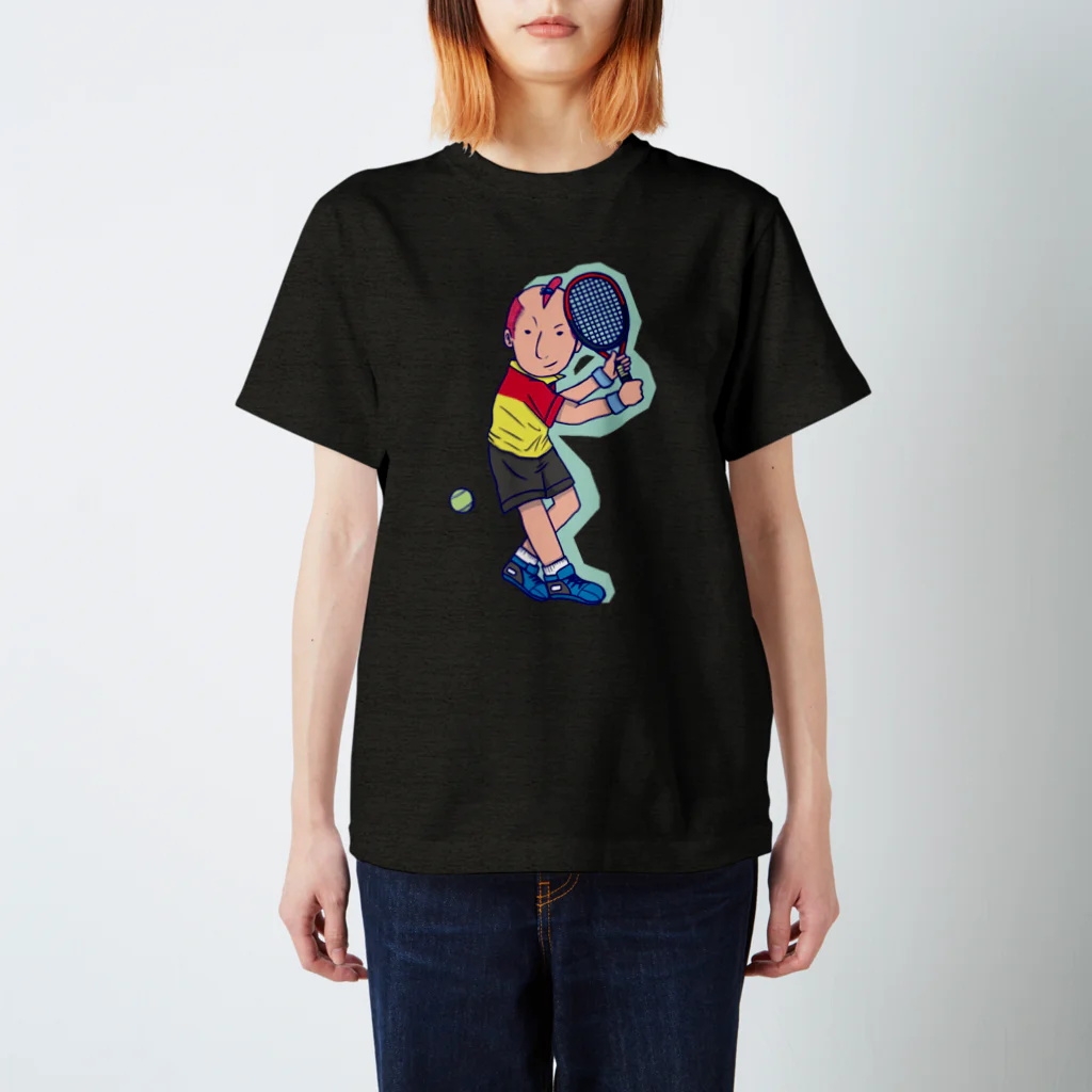 Oedo CollectionのTennis Player Boy／濃色Tシャツ スタンダードTシャツ