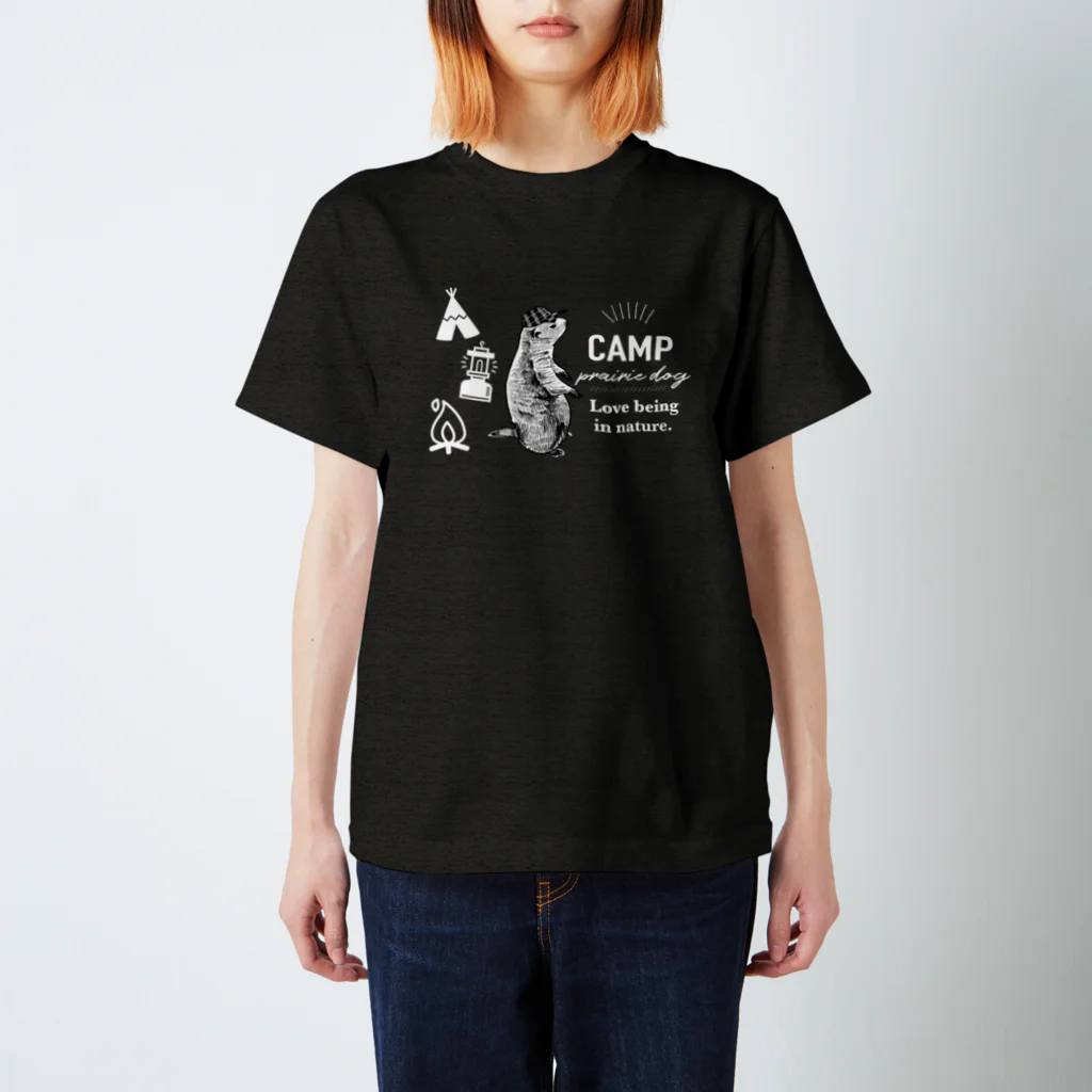 プレリ亭のモノキャンプレリ 黒 Regular Fit T-Shirt
