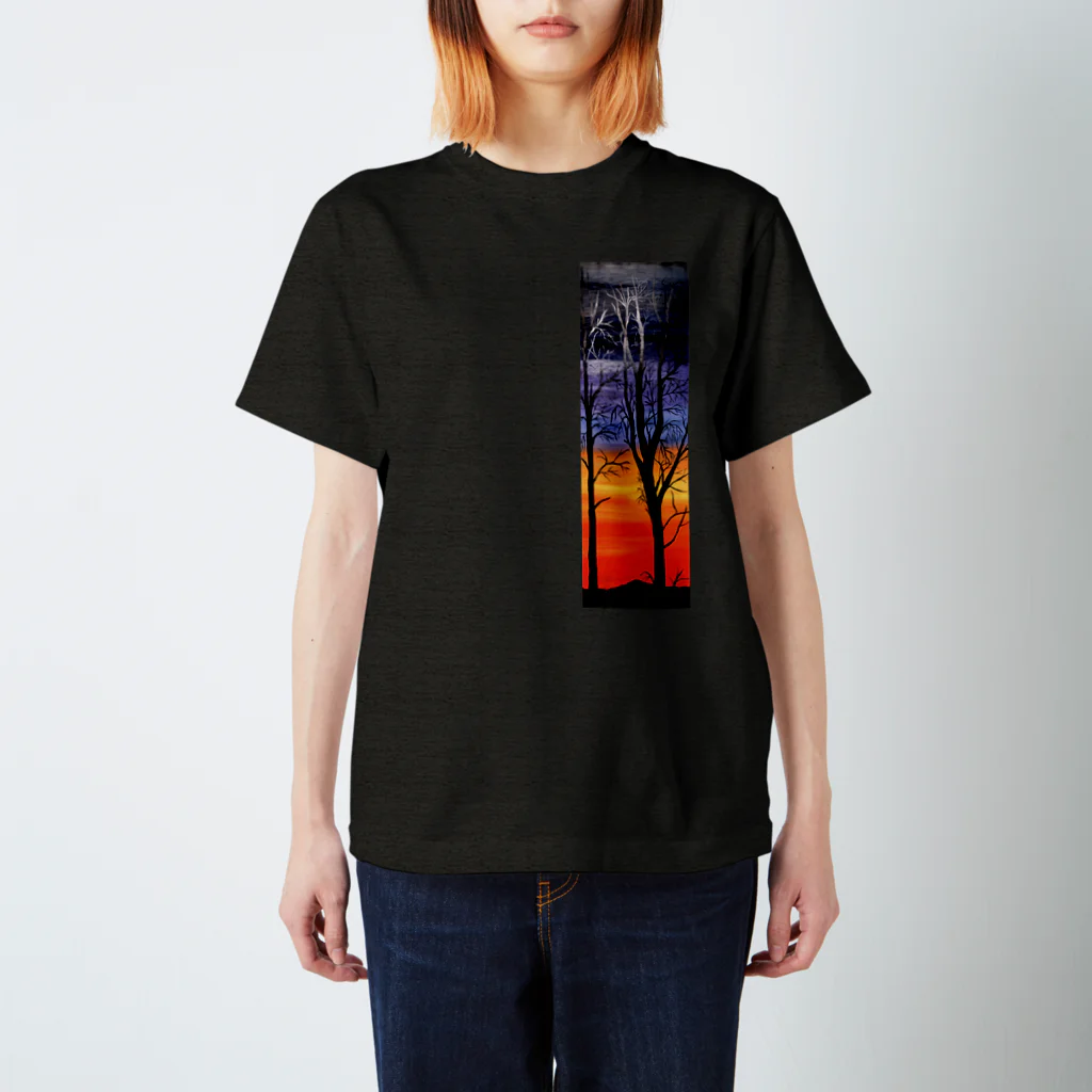 13's SHOPの油彩画『黄昏れ』 Regular Fit T-Shirt