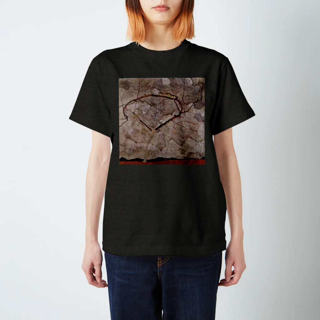 Takahashijunの【アート系】エゴンシーレ 吹き荒れる風の中の秋の木 Regular Fit T-Shirt