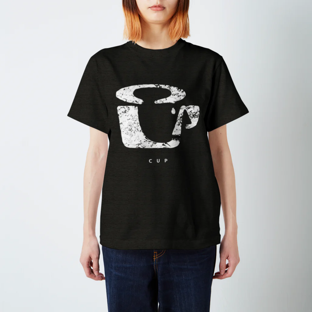 あらい よねこ の ぐっずのCUP（かすれ・白） Regular Fit T-Shirt