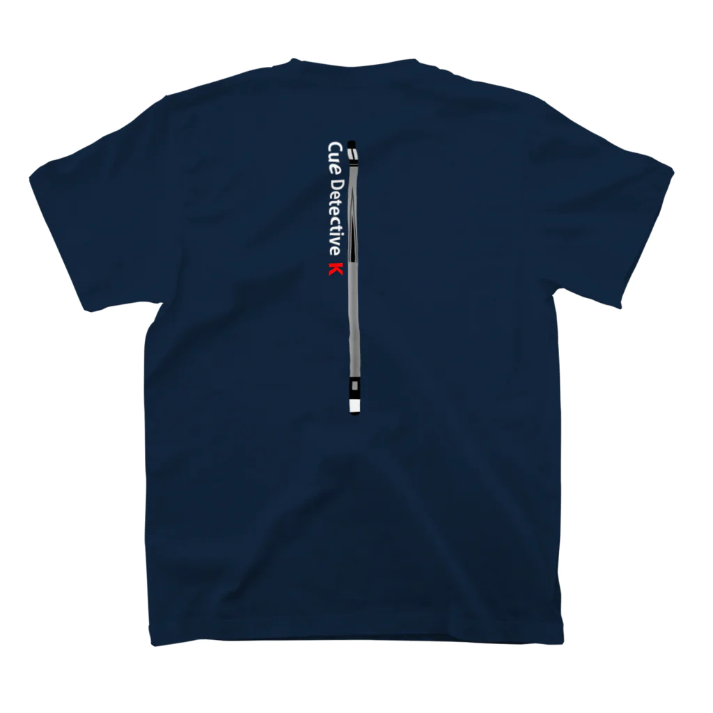 Billiards Days （ビリヤード・デイズ）のキュー探偵「K」Tシャツ ver4 スタンダードTシャツの裏面