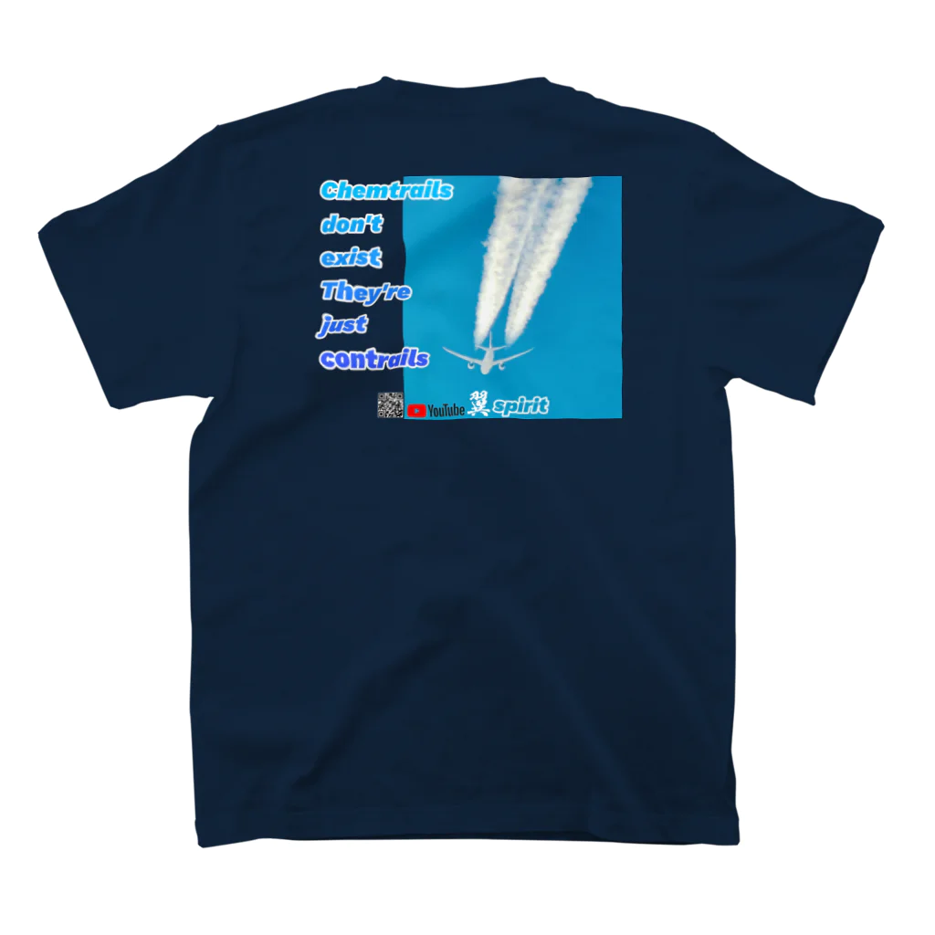 翼spirit 【翼スピリット】のChemtrails don't exist！ Regular Fit T-Shirtの裏面