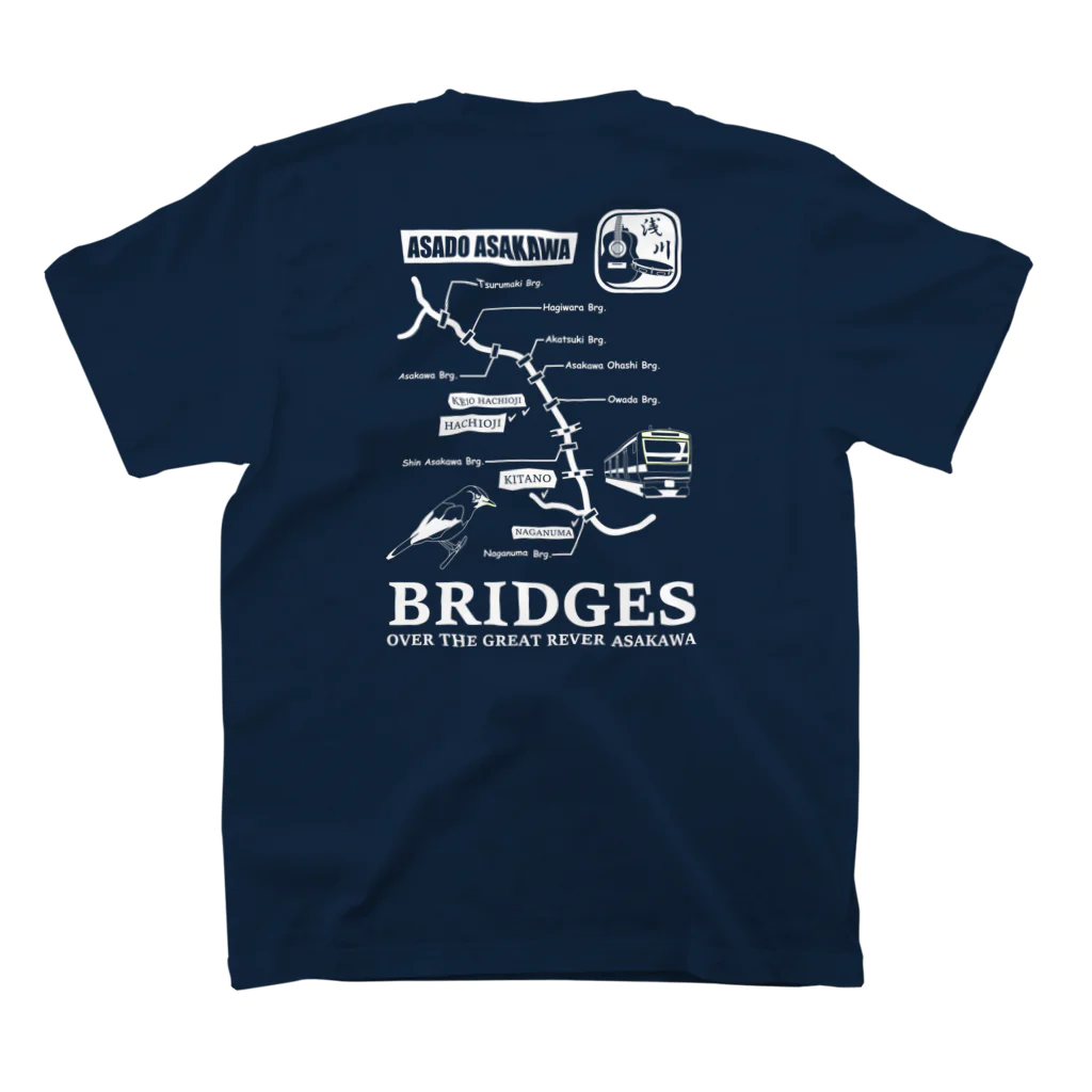 HAJIME73のASAKWA BRIDGES（バックプリント） Regular Fit T-Shirtの裏面