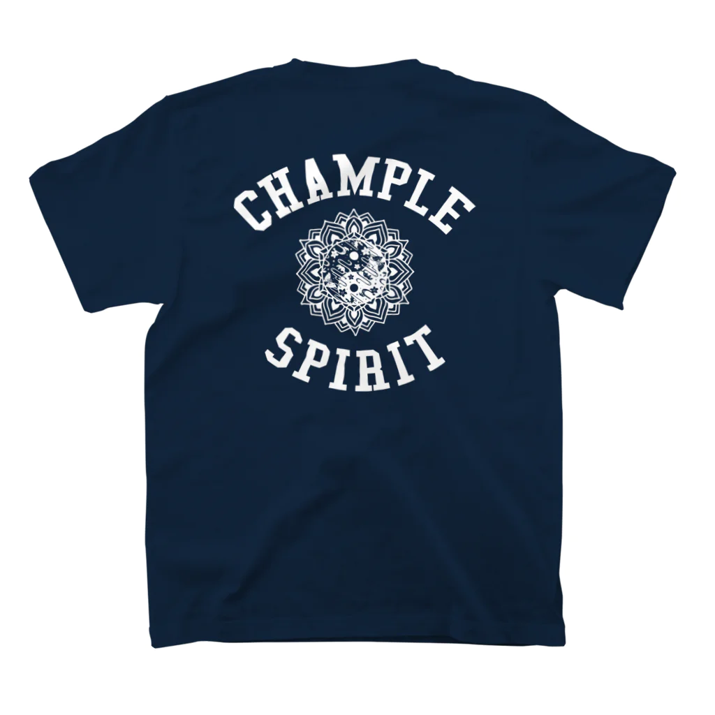 LEELA 〜 official shop 〜のCHAMPLE SPIRIT 〈ホワイトプリント〉 スタンダードTシャツの裏面