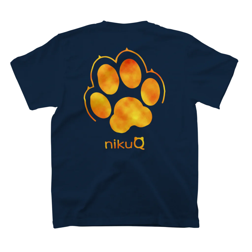 WebArtsの肉球をモチーフにしたオリジナルブランド「nikuQ」（犬タイプ）です スタンダードTシャツの裏面