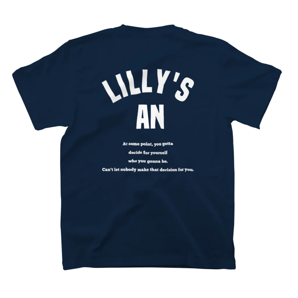 Lillys anのLilly's an logo t-shirt Regular Fit T-Shirtの裏面