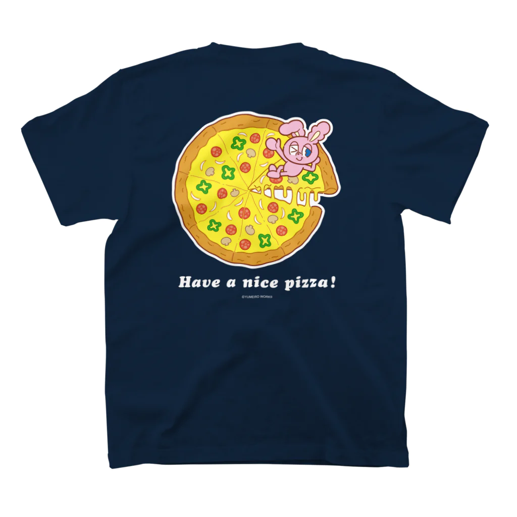 YUMEのうさPIZZA Tシャツ Regular Fit T-Shirtの裏面