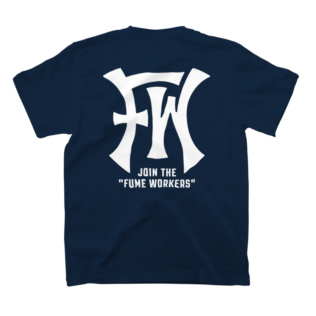 FUME WORKERSのFW （White Logo） スタンダードTシャツの裏面