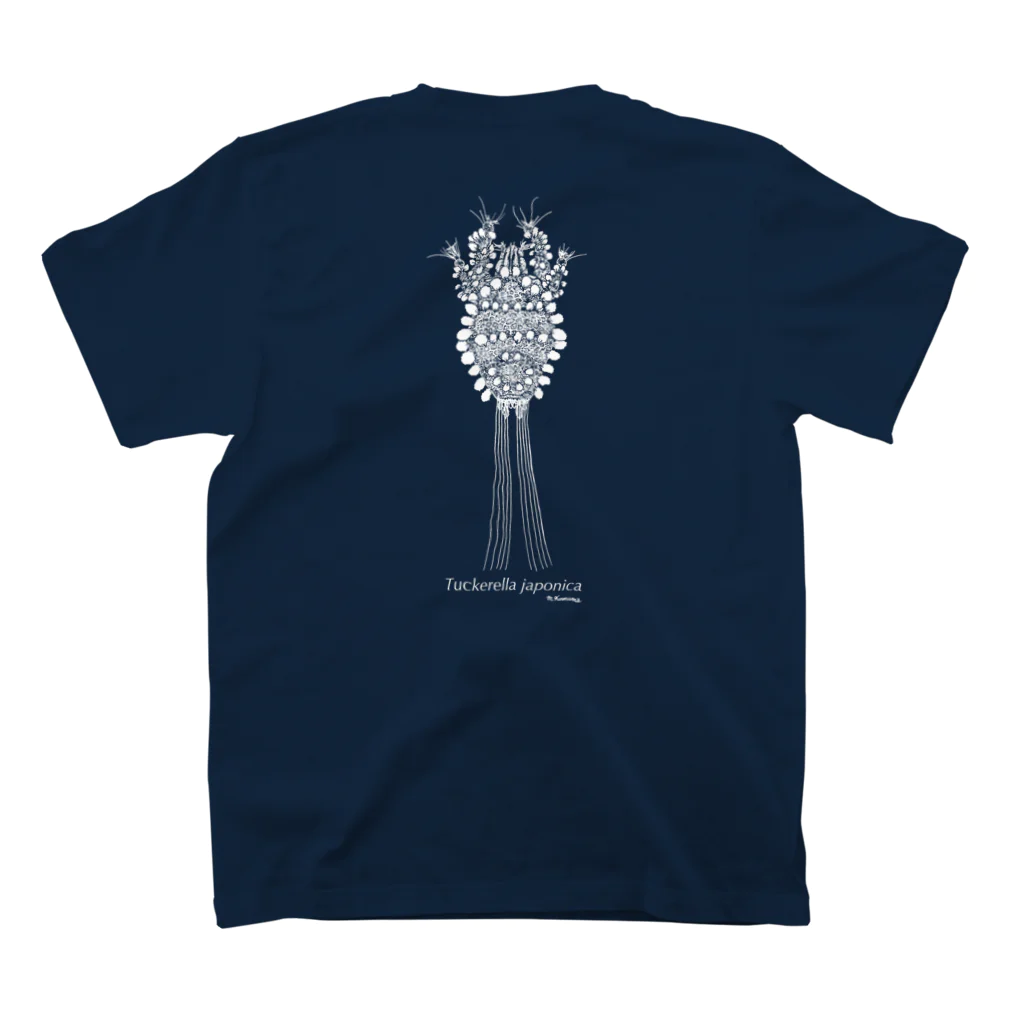 Biological Laceworksの アワケナガハダニ Tuckerella japonica（Back print バックプリント） スタンダードTシャツの裏面