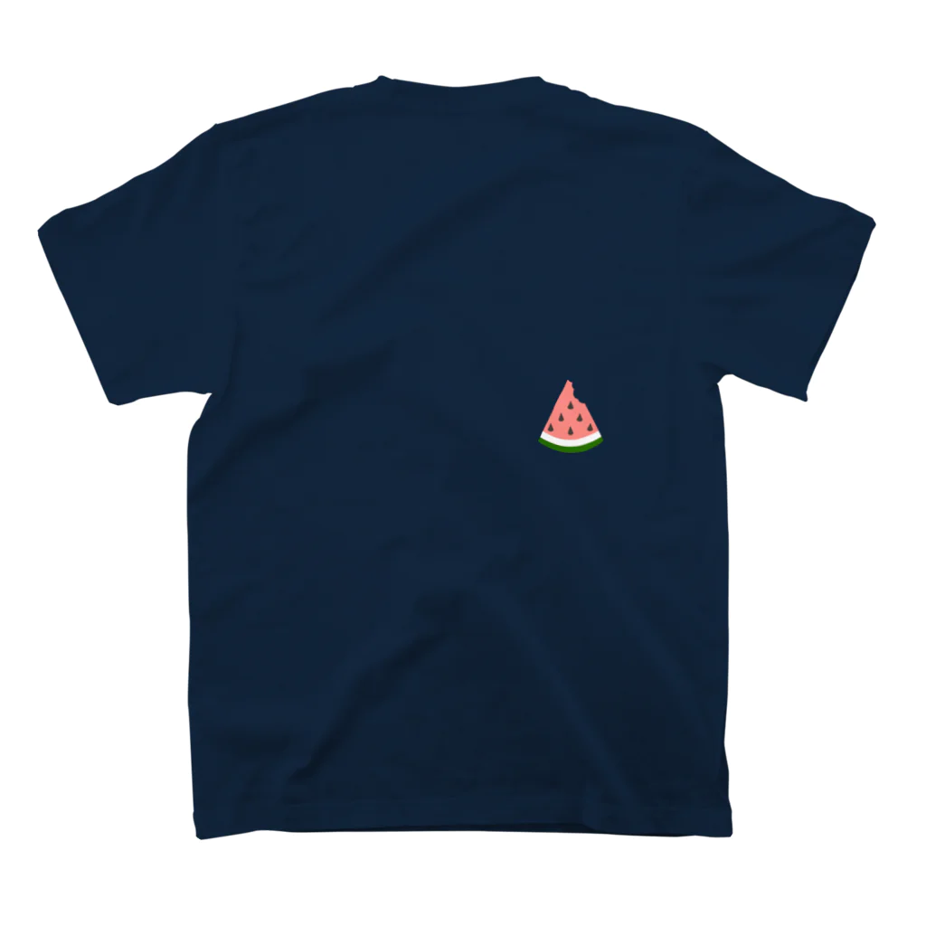 朱色ノ梅のスイカ🍉 Regular Fit T-Shirtの裏面