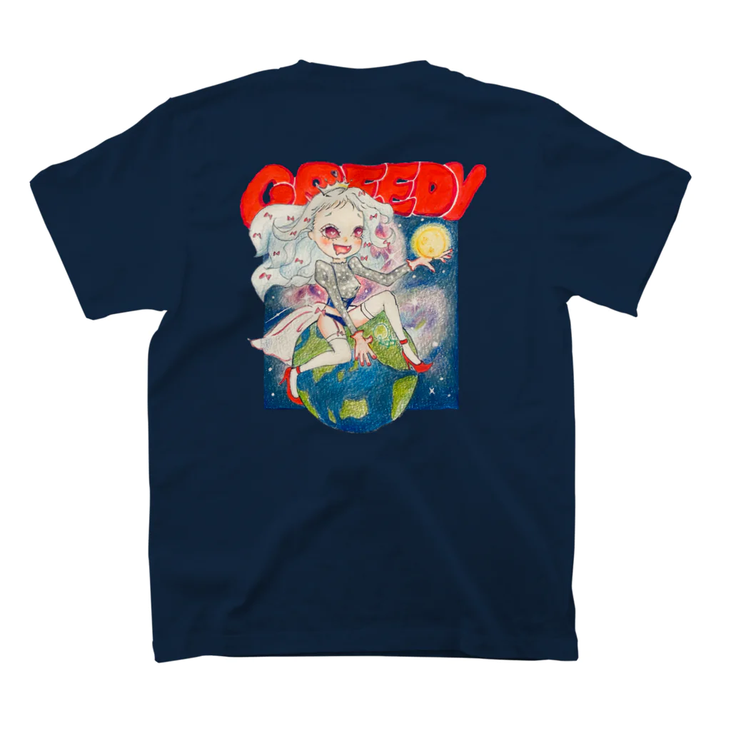 UCA's ArtのGREEDY princes スタンダードTシャツの裏面