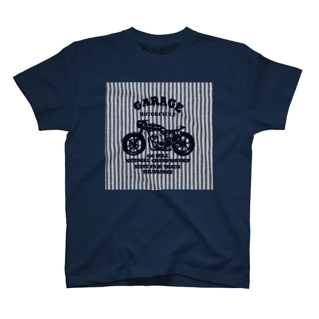 キッズモード某の武骨なバイクデザイン(ヒッコリー) スタンダードTシャツ