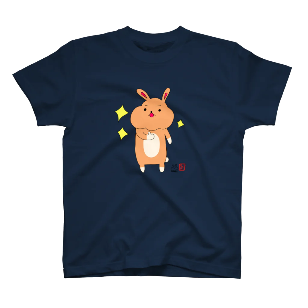 こむぎショップのもふうさのこむぎさん。 スタンダードTシャツ