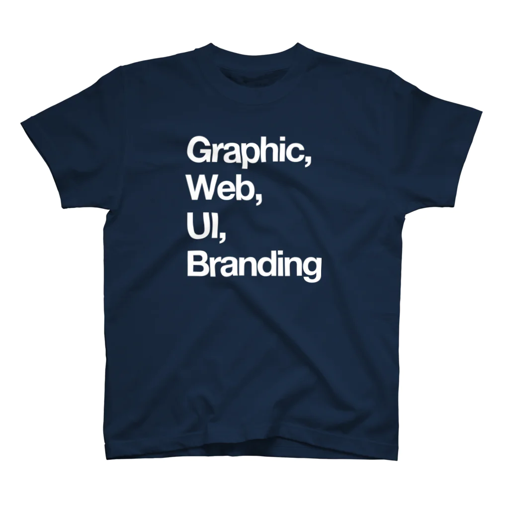 Designer_in_Tokyoの【白】Graphic, Web, UI, Branding Regular Fit T-Shirt