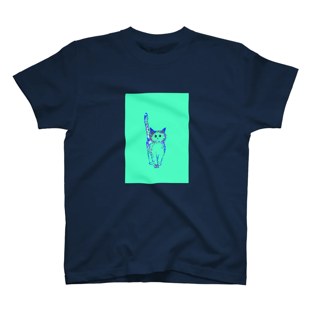 Qsarkのあおねこ Regular Fit T-Shirt