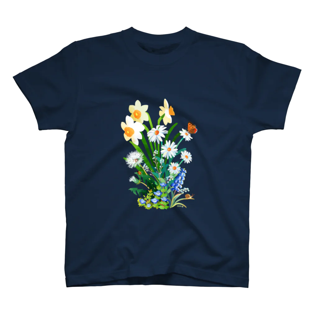 喫茶角砂糖の朝露の花畑 スタンダードTシャツ