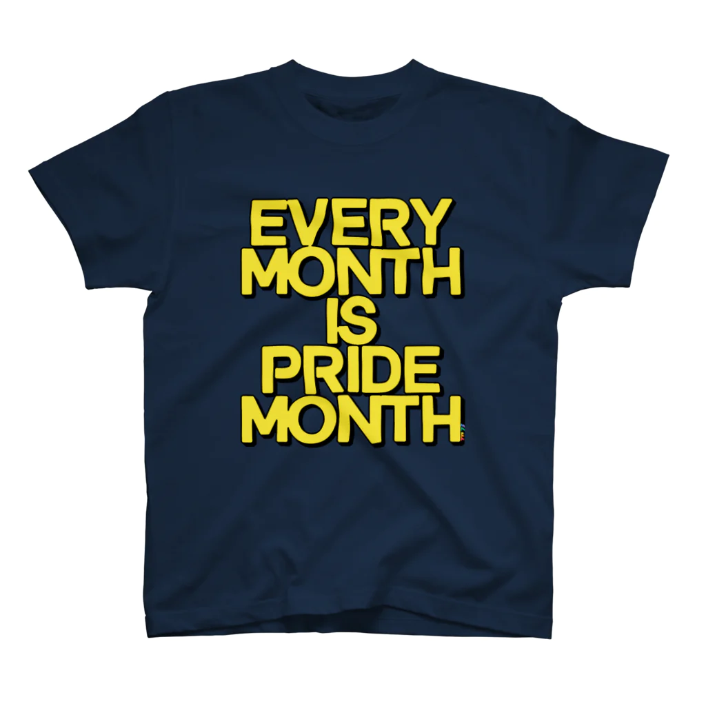 無真獣73号のEVERY MONTH IS PRIDE MONTH スタンダードTシャツ