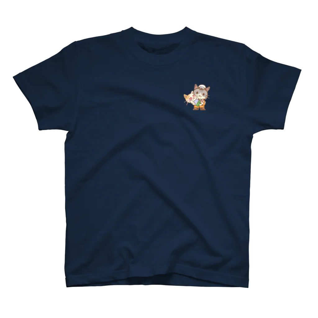 消防 と ねこちゃんのレスキューにゃんこ（メロメロ） スタンダードTシャツ