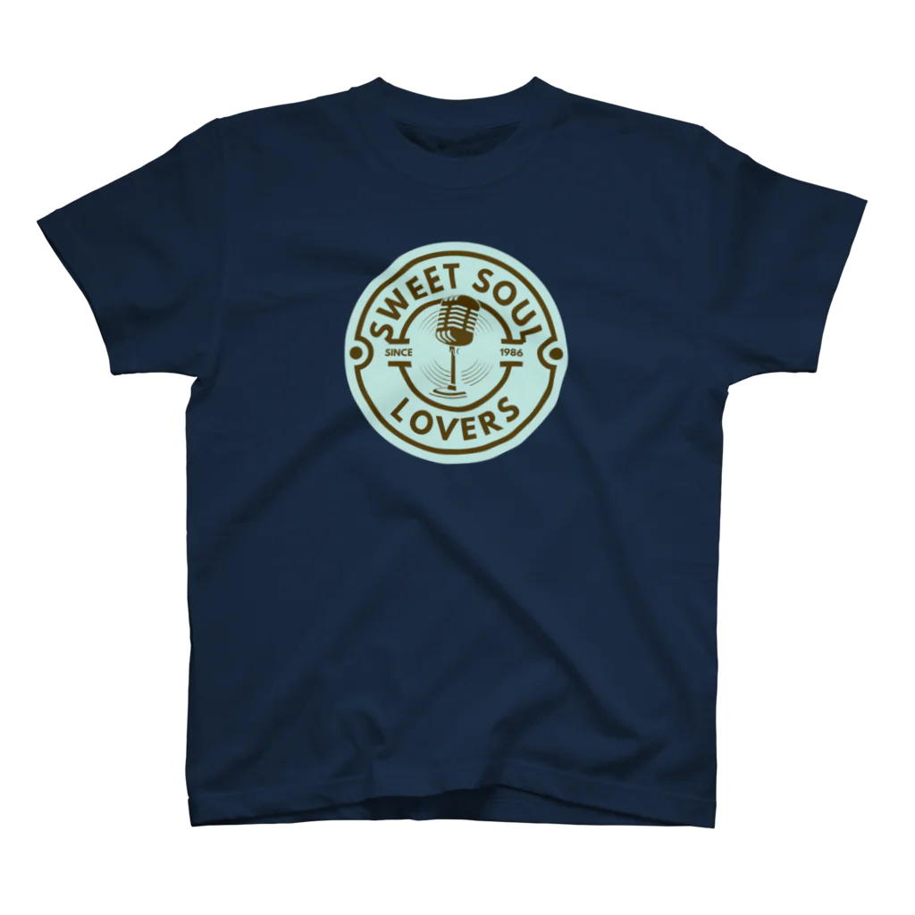 soul_mateのSweet Soul Lovers★クラシックマイク（ミントグリーン×チョコブラウン） Regular Fit T-Shirt