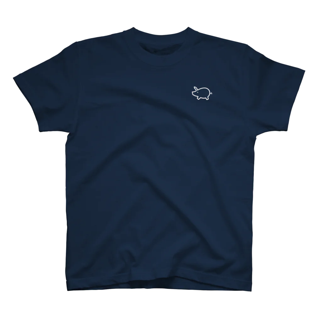 くりぷ豚 (くりぷとん) 公式のくりぷ豚 1ポイントロゴ スタンダードTシャツ