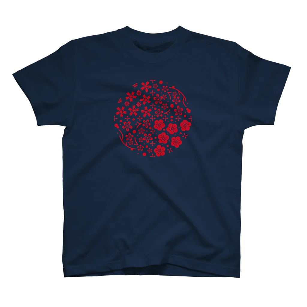 ジャパニーズスタンダードの華丸・桜と梅 Regular Fit T-Shirt