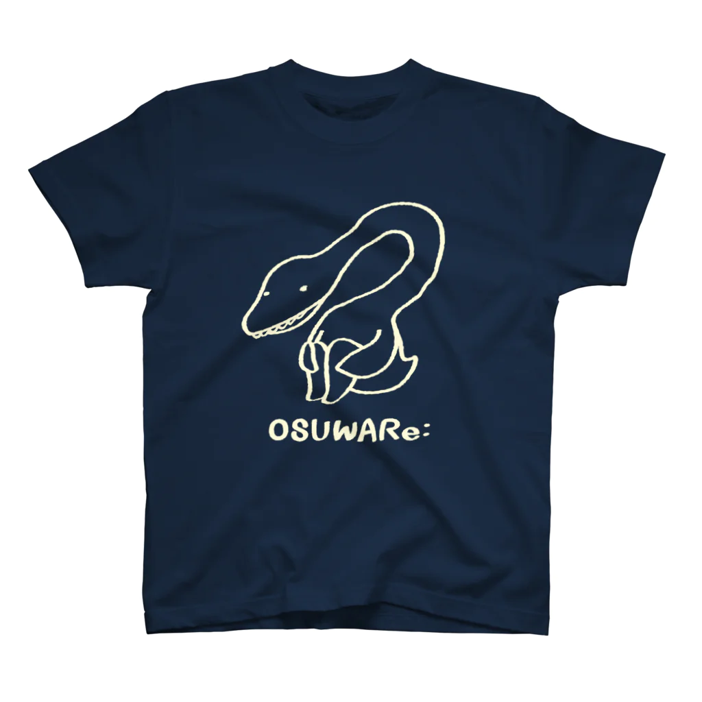 OSUWARe:の白いエラスモサウルスさん スタンダードTシャツ