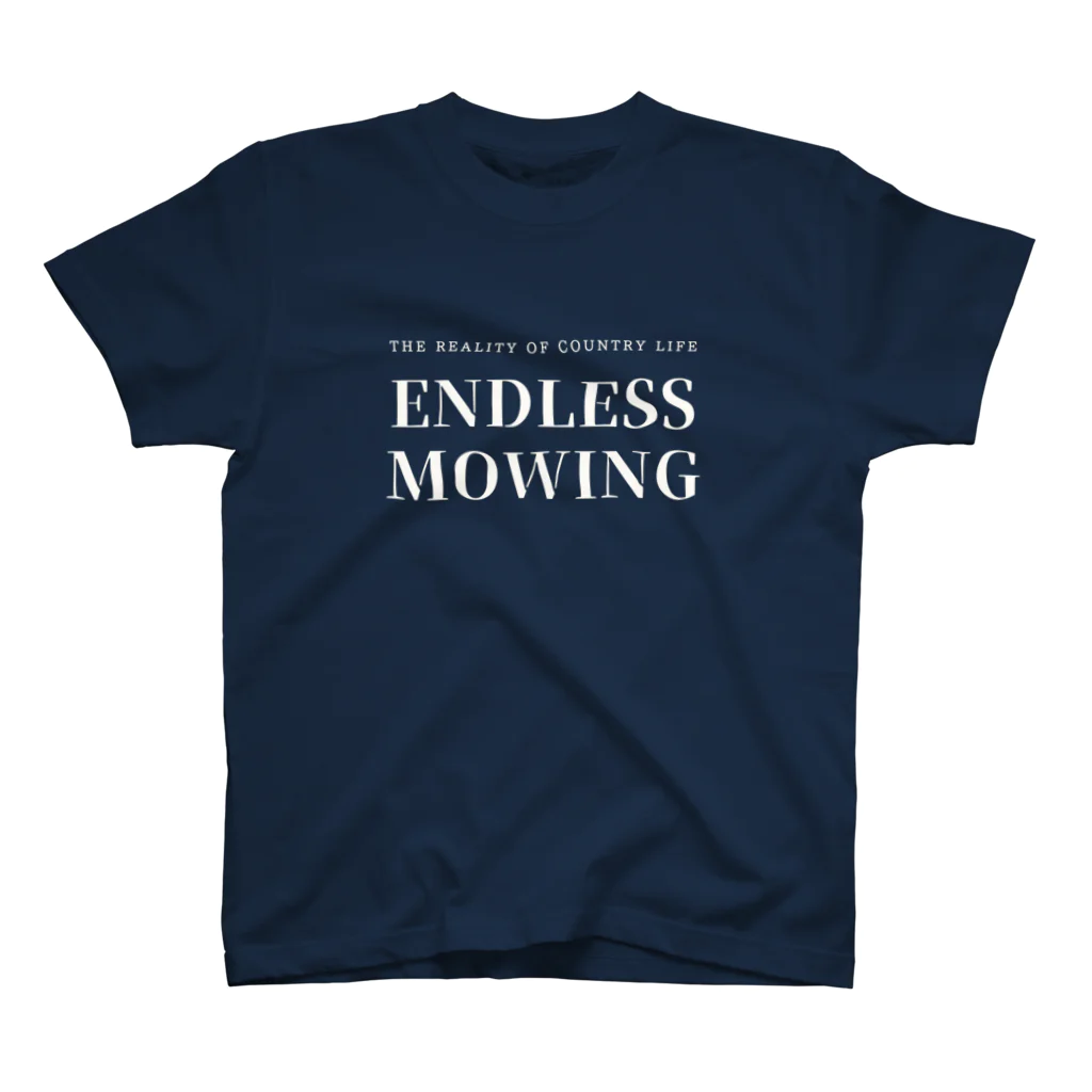 THE REALITY OF COUNTRY LIFEのENDLESS MOWING / WHTXT / バックプリント有 Regular Fit T-Shirt