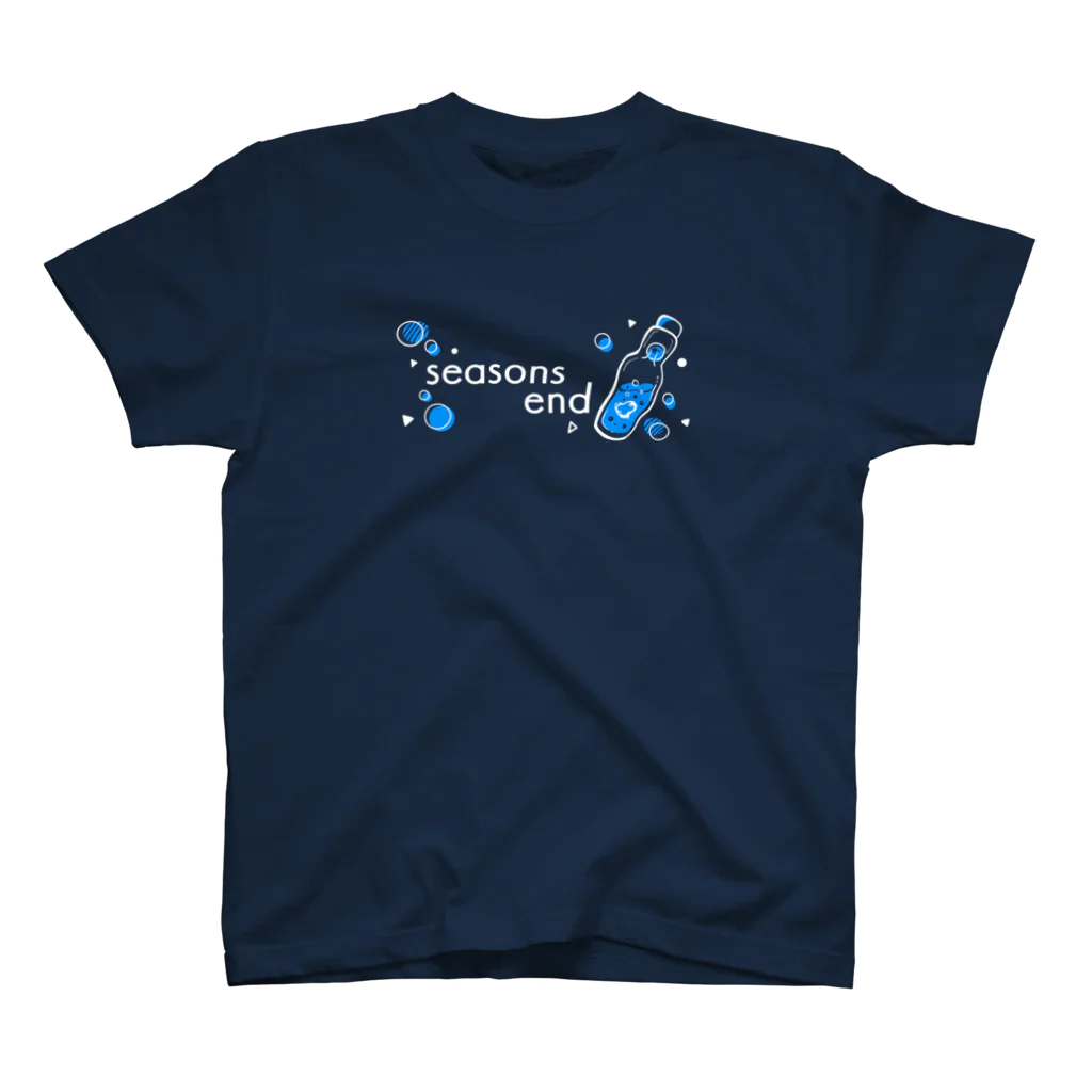 tamachiおりじなる。のseasons end しゅわしゅわラムネ(黒) スタンダードTシャツ