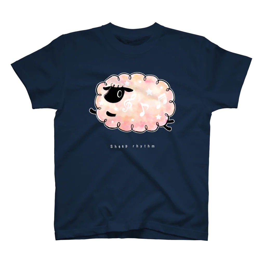 スタジオ･キーストンの羊のリズム  Sheep rhythm　濃いめ スタンダードTシャツ