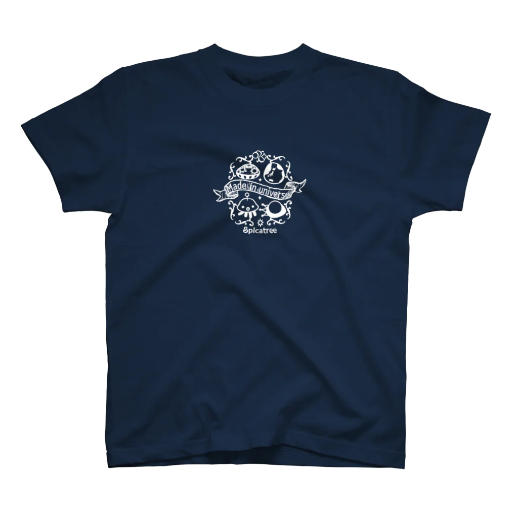 Spicatree(スピカツリー)の宇宙エンブレム　白 Regular Fit T-Shirt