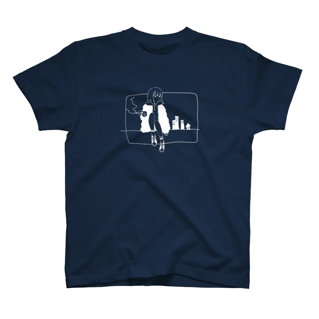 ナツムラの夜景(白文字ver.) スタンダードTシャツ