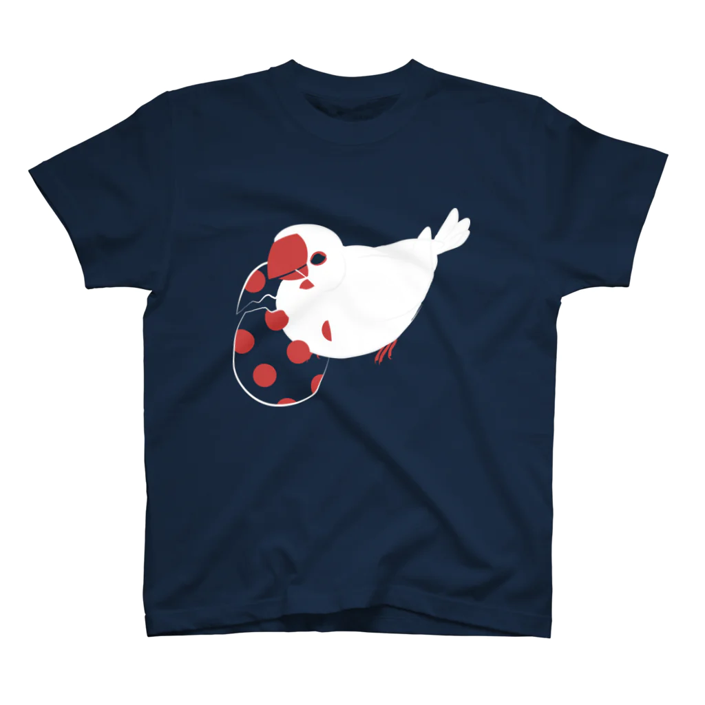 cotoLi （ことり）の卵のカラと文鳥 スタンダードTシャツ