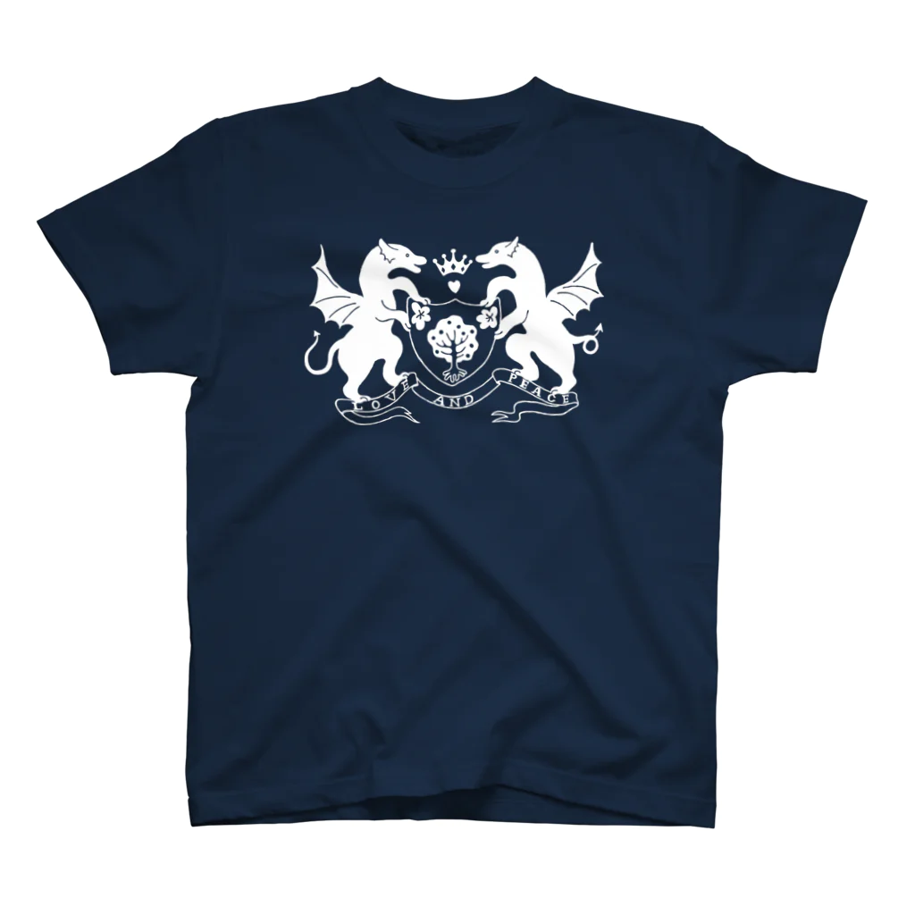 MNLOPのdragon emblem white スタンダードTシャツ